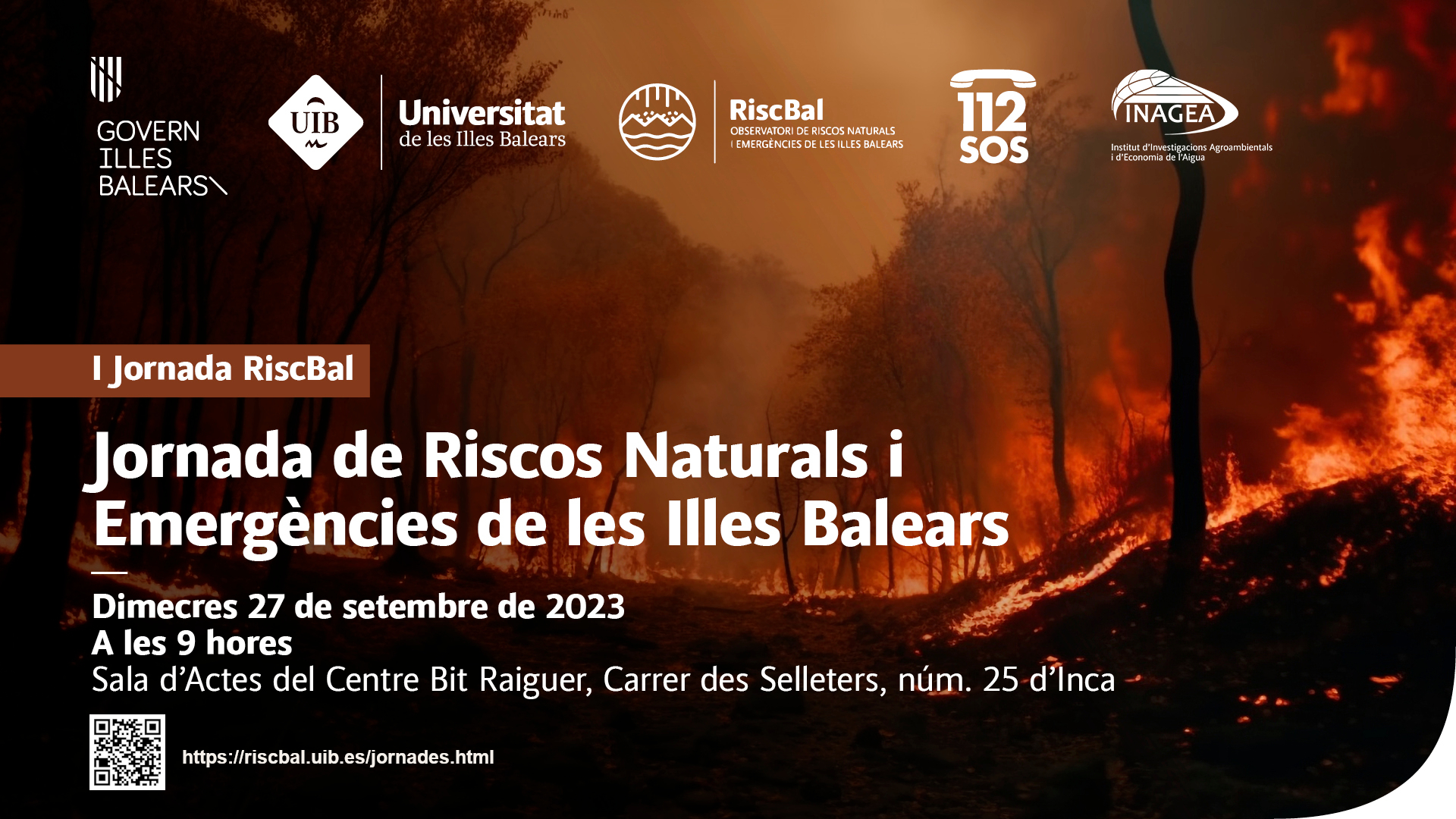Cartell presentació I Jornada de Riscos Naturals i Emergències de les Illes Balears 