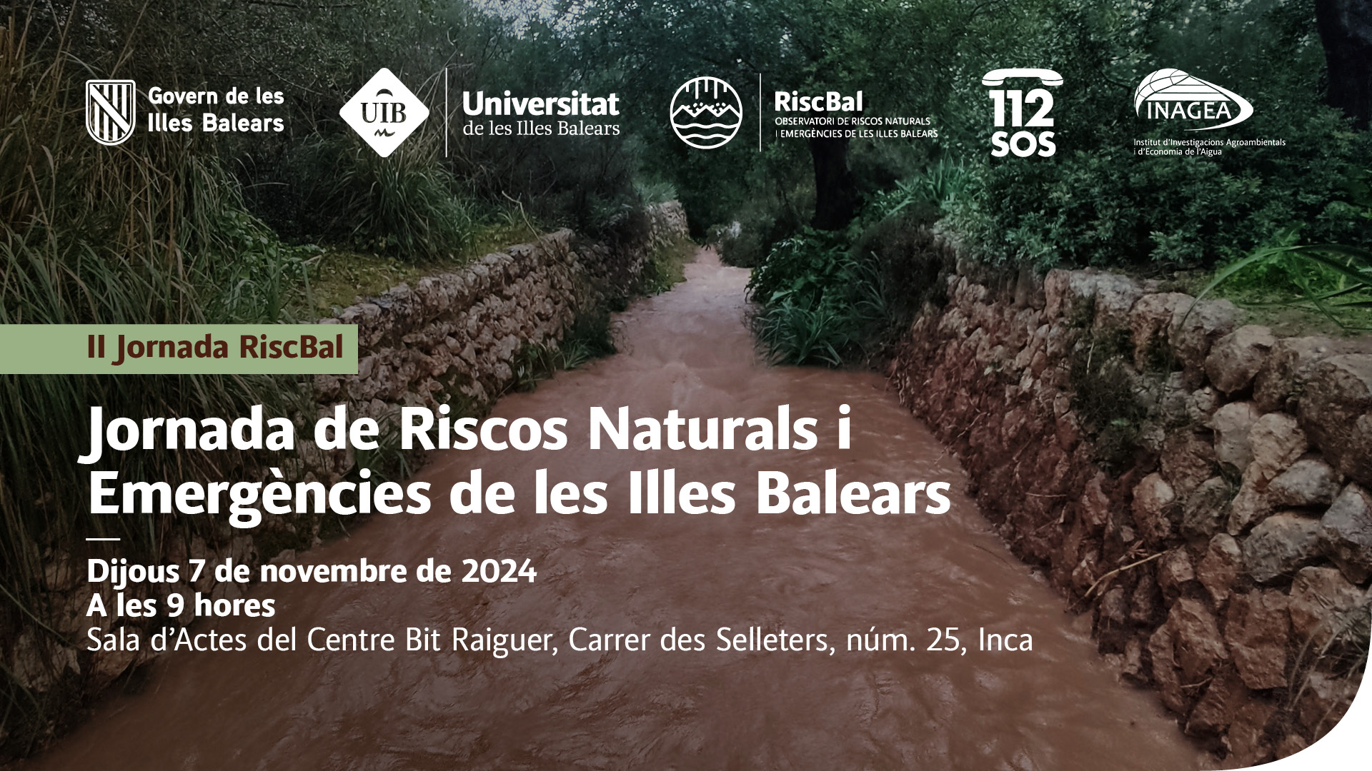 Cartell presentació I Jornada de Riscos Naturals i Emergències de les Illes Balears 